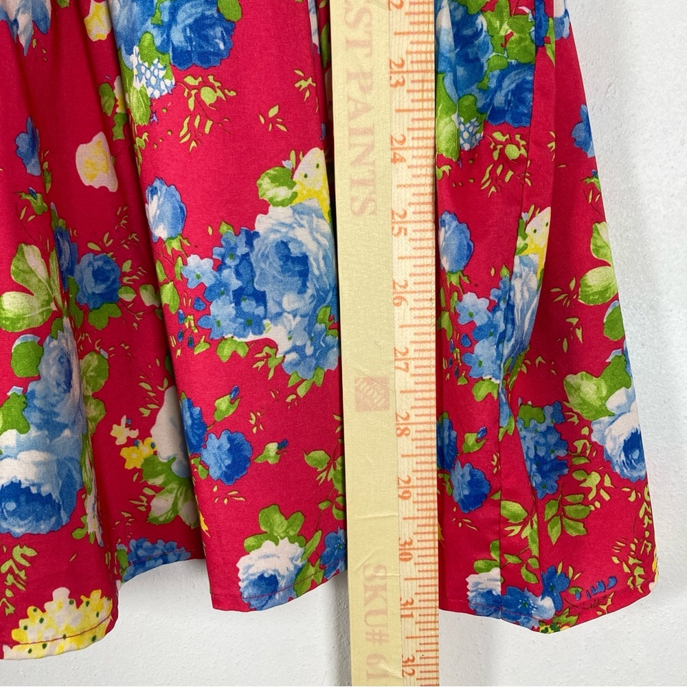 Banjul Dress Women S Sleeveles Cut Out Round Neck Floral Strech Multicolored - Picture 8 of 11
